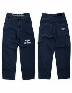 HANNIBAL STORE DENIM “GET FREE OR DIE TRYING” RINSED