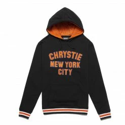 APPAREL CHRYSTIE NYC VARSITY LOGO PULLOVER SWEATER BLACK